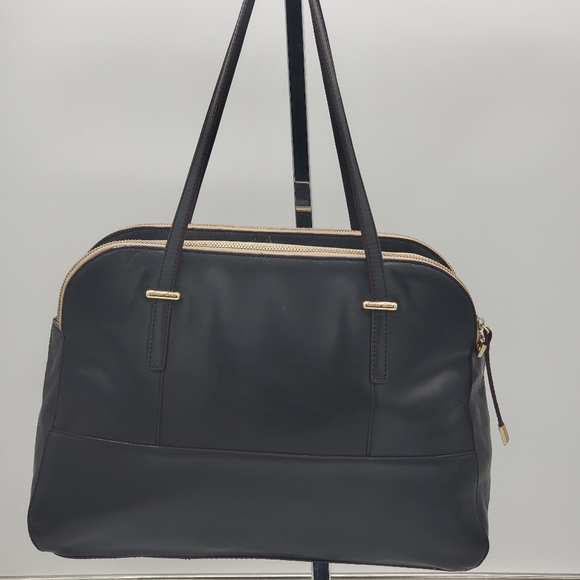 Antonio Melini Black Stachel with Gold Hardware and Three Compartment - Picture 4 of 16